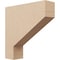 Ekena Millwork 4"W x 16"D x 16"H Thin Clemmons Rough Cedar Woodgrain TimberThane Corbel, Primed Tan CORUR04X16X16CLERCPR - alternate 1